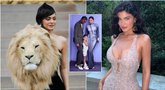 Kylie Jenner ir Travis Scott su dukra Stormi (instagram.com ir SCANPIX nuotr. montažas)