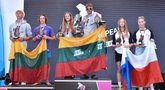 Lietuvos sąskaitoje – net trys medalių komplektai Europos „RS Feva“ jaunių ir jaunimo čempionate. (Andrea Mag/ RS Feva Hungary nuotr.)  