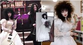 Pora surengė neįprastas gotikos ir sunkiojo metalo vestuves: vietoj žiedų apsikeitė gitaromis, išvažiavo su katafalka (nuotr. Instagram)