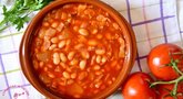 Pomidorinė baltųjų pupelių sriuba