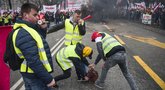 Per ūkininkų protestus Varšuvoje suimta mažiausiai 12 žmonių (nuotr. SCANPIX)