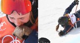 Karčios olimpinės čempionės ašaros: po sudėtingo suktuko pametė šalmą (nuotr. SCANPIX)