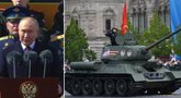 Žlugęs Putino pasididžiavimas – kariniame parade parodė vos vieną tanką (nuotr. SCANPIX) tv3.lt fotomontažas