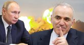 Putino persekiojamas Kasparovas – apie karo pabaigą ir branduolinio ginklo grėsmę: „Čia kaip pokeryje“ (tv3.lt koliažas)