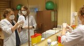 Vakcinacija Marijampolės ligoninėje. (nuotr. stop kadras)