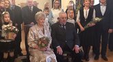 Kėdainių istorinėje rotušėje Genė ir Jonas Daugvilai minėjo auksines vestuves – penkiasdešimties santuokos metų jubiliejų. / D. Borodinaitės nuotr.  
