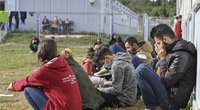 Migrantai Vokietijos pabėgėlių paskirstymo centre (nuotr. SCANPIX)