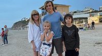 Maksimas Galkinas su Ala Pugačiova ir vaikais (nuotr. Instagram)