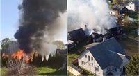 Didžiulio gaisro Vilniaus rajone detalės: aiškėja, kas įvyko (tv3.lt koliažas)
