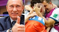 V.Putiną sužavėjo Rusijos futbolo rinktinė (tv3.lt fotomontažas)