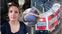 Irinai kelionė traukiniu apkarto: nėščiai moteriai vietos prisėsti neatsirado (tv3.lt fotomontažas)