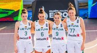Lietuvos sirgalių palaikoma moterų 3x3 krepšinio rinktinė kovas Europos žaidynėse pradėjo dviem pergalėmis (nuotr. Vytauto Dranginio/LTOK)