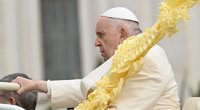 Iš ligoninės paleistas popiežius Pranciškus vadovauja Verbų sekmadienio apeigoms (nuotr. SCANPIX)