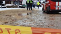 Nukritusi statomo tilto konstrukcija Kaune sužalojo du darbuotojus, vienas jų žuvo (nuotr. TV3)