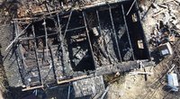 Vilniaus rajone, Nelydiškių kaime, sudegė namas, viduje rastas smarkiai apdegęs žmogaus kūnas (nuotr. tv3.lt)