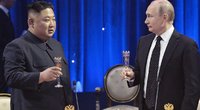 Kim Jong-un ir Vladimiras Putinas (nuotr. SCANPIX)