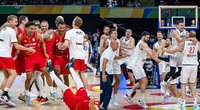 Vokietijos ir Serbijos krepšinio rinktinės. (nuotr. SCANPIX)