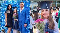 Andriaus RImiškio dukra su pagyrimu baigė pradinę mokyklą: tėvai labai didžiuojasi (nuotr. facebook.com)