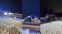 Švenčionių rajone girtas vairuotojas sukėlė didelę avariją (nuotr. facebook.com)