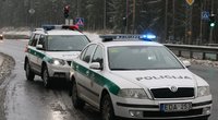 Policijos postas Nemenčinėje (nuotr. Broniaus Čekanausko)
