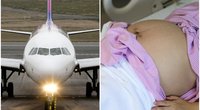 Lėktuvo keleiviai patyrė šoką: nėščiai moteriai prireikė skubios medikų pagalbos (tv3.lt fotomontažas)