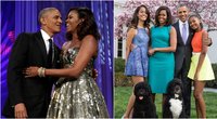 Barackas ir Michelle Obamos su dukromis (nuotr. SCANPIX)
