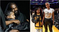 Kanye Westas, North West, Kim Kardashian (instagram.com ir SCANPIX nuotr. montažas)