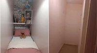 Moteris nedidelę erdvę vieno kambario bute pavertė „miego zona“ (nuotr. facebook.com)