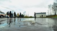 Dėl gausaus lietaus Kretingoje kilo potvynis. BNS Foto