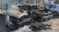 Pilaitėje sudeginti du automobiliai, dar vienas - apdegė (nuotr. Broniaus Jablonsko)
