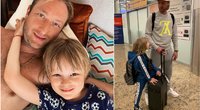 Jevgenijus Pliuščenko su sūnumi (nuotr. Instagram)