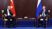 Turkijos prezidento Recepo Tayyipo Erdogano susitikimas su Rusijos prezidentu Vladimiru Putinu (nuotr. SCANPIX)