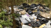 Šiukšlininkams ruošiamas apynasris: už išpiltas atliekas miške ne tik bauda (nuotr. stop kadras)