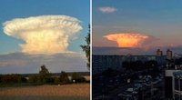 Rusijos gyventojus išgąsdino „branduolinis grybas“ danguje (nuotr. Telegram)