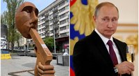 Kyjive kelioms valandoms iškilo įspūdinga skulptūra: siunčia aiškią žinutę Putinui (tv3.lt fotomontažas)