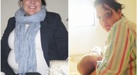 Emma prieš ir po gimdymo (tv3.lt fotomontažas)