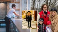 Asociatyvi valytojos nuotrauka ir Ala Pugačiova su šeima (instagram.com ir SCANPIX nuotr. montažas)