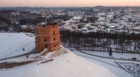 Šalčio sukaustytas Vilnius iš aukštai (nuotr. tv3.lt)