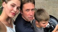 Kotryna Kozlovaitė ir Egidijus Dragūnas su sūnumi (nuotr. Instagram)