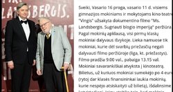 Siunčia Vilniaus gimnazijos mokinius į filmą apie Vytautą Landsbergį, turi ir susimokėti: tėvai pakėlė triukšmą