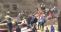 Vaizdai iš nelaimės Rusijoje: sugriuvo namas, žuvo žmonės