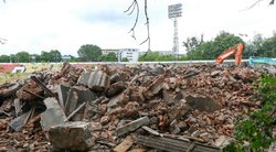 Griaunamas „Žalgirio“ stadionas (nuotr. Tv3.lt/Ruslano Kondratjevo)