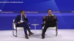 Elonas Muskas siūlo reklamos pas jį neperkančių įmonių vadovams užsikrušti (stop kadras) (nuotr. gamintojo)