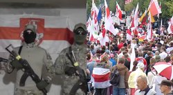 Baltarusių opozicija prisistatantys ginkluoti vyrai grasina Lietuvai: „Jūsų namai užsidegs“ (tv3.lt koliažas)