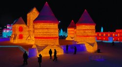 Kinijoje pastatyta Trakų pilies kopija iš ledo Made In Vilnius