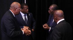 Dramblio Kaulo Kranto, Togo, Benino ir Ganos prezidentai (nuotr. SCANPIX)
