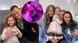 Viktorija Siegel ir Danielius Bunkus su dukra Nicole (nuotr. Instagram)