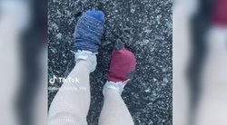 Mama eidama į lauką ant batų užsideda kojines: priežastis nustebins ne vieną (nuotr. stop kadras)