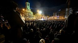 Slovakijoje tūkstančiai žmonių protestavo prieš iniciatyvą keisti baudžiamąjį kodeksą (nuotr. SCANPIX)