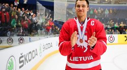 Dainius Zubrus Lietuvos rinktinėje (nuotr. hockey.lt)